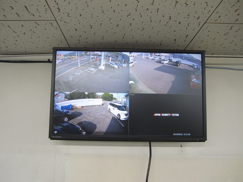 監視カメラ設置事例【 店舗の防犯対策：監視カメラシステムの更新～太田市内カーディーラー】アップ！ アルファセキュリティ・防犯対策研究所・関東 群馬 前橋